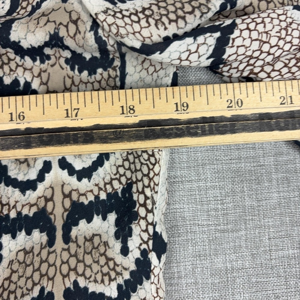 CAbi Shirt Womens S Beige Animal Print Collared Button-Up Lightweight Polyester - Picture 5 of 10